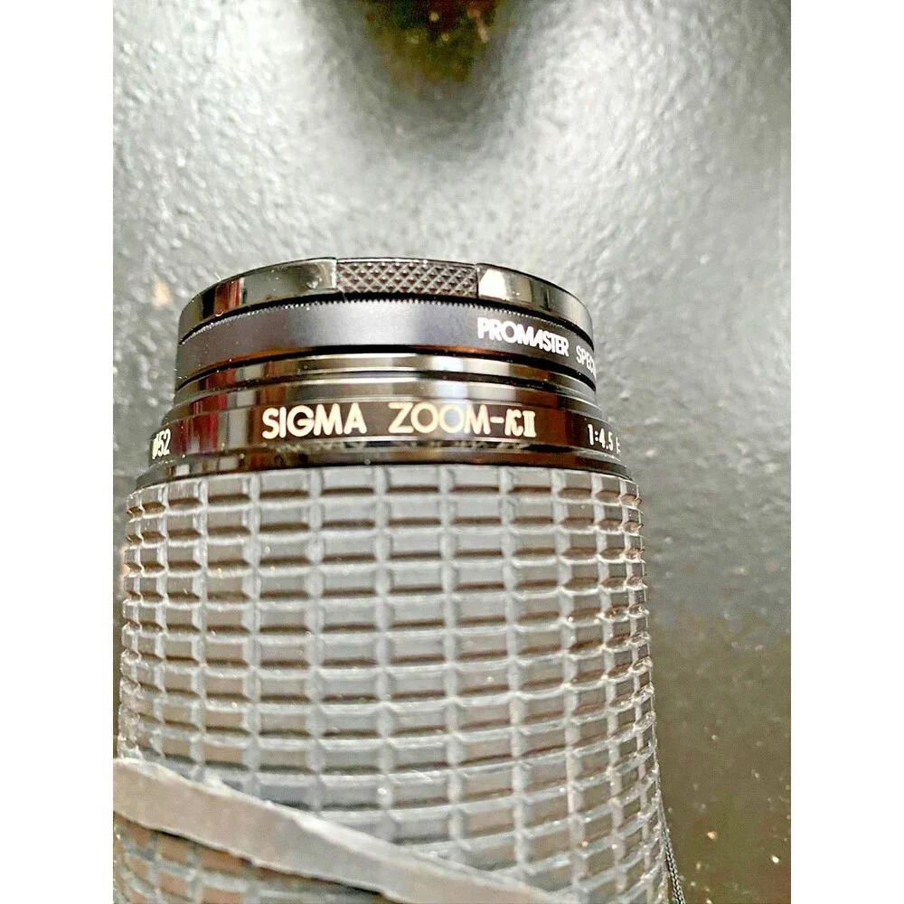 Sigma Zoom-K II 70-210mm f/4.5 Lens For Konica 52mm Vintage Telephoto w/ Case